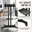 FANCO Universal Rotating TV Stand, suitable for 32-80 inch TVs, with adjustable tilt height and maximum VESA 600x400mm (black) - Korvel