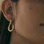 18K Gold-Plated Stainless Steel Contrast Asymmetrical  Earrings - Korvel