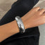 Fashionable metal curved spring bracelet, casual irregular Bracelet set - Korvel