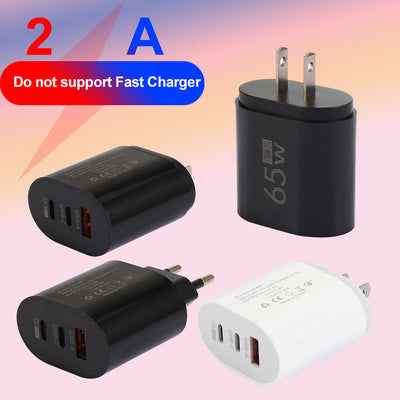 Type-C Mobile Phone Charger 2A USB & PD Multi-Port Travel Adapter