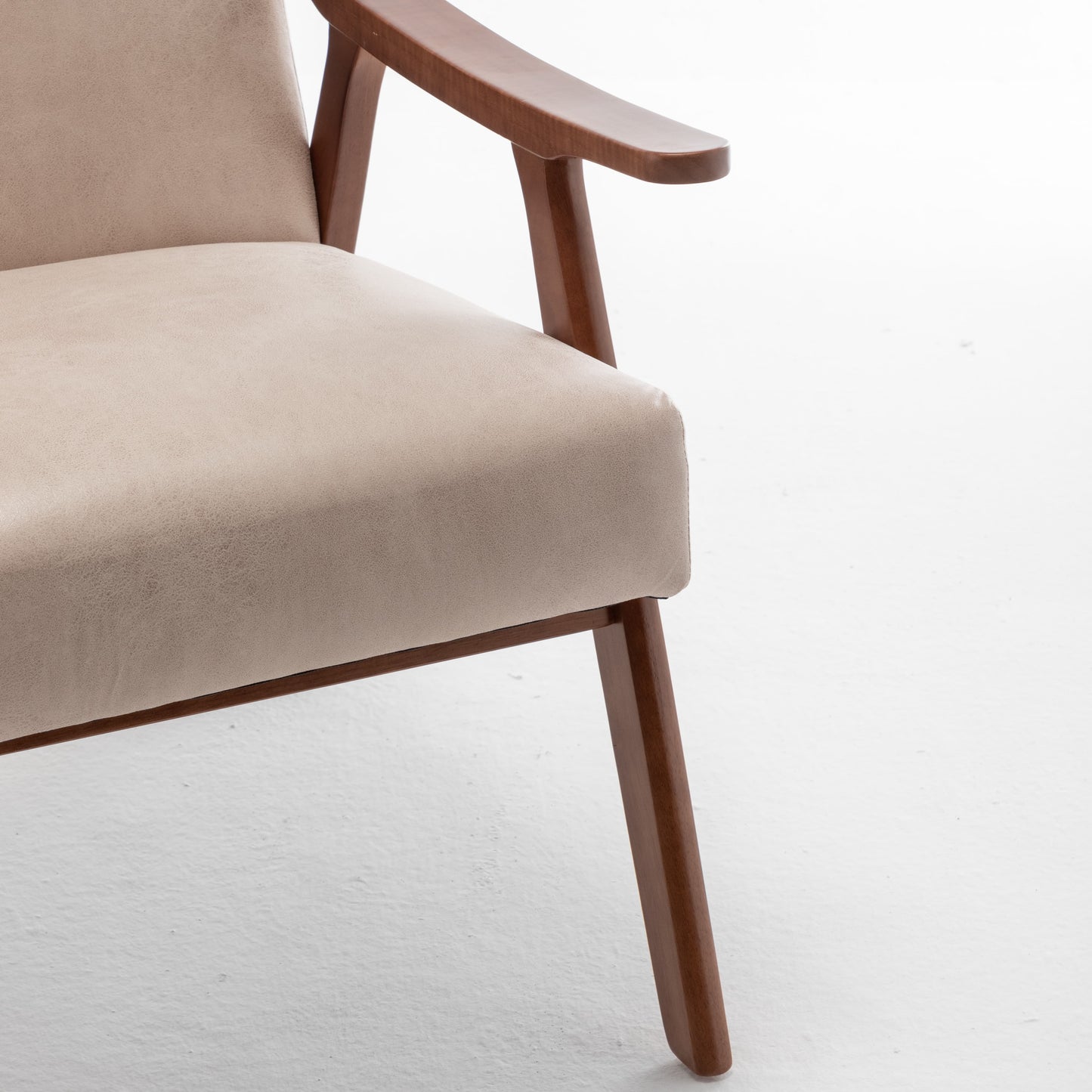 Mid-Century Modern Solid Wood Accent Chair
