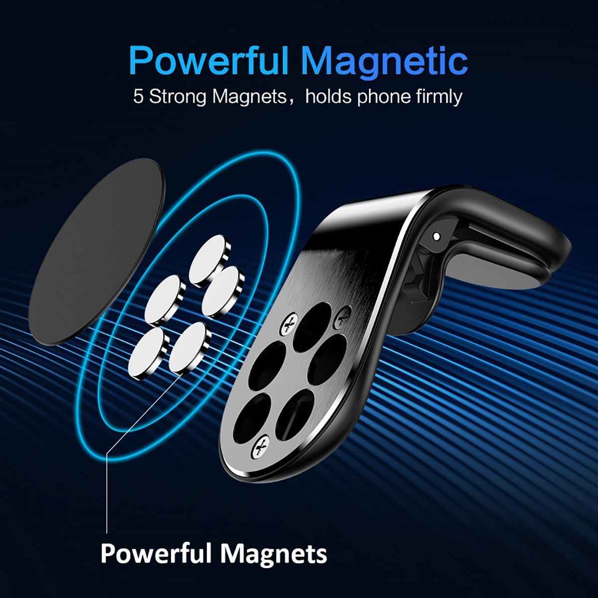 Premium Magnetic Car Phone Holder - L Shape Air Vent Mount