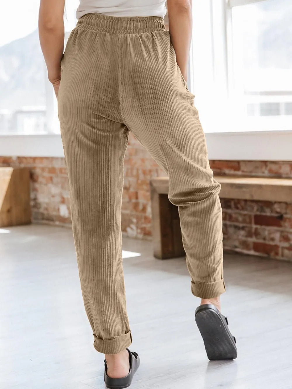 Drawstring Pants with Pockets - Korvel