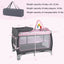 3-in-1 Portable Baby Playard with Zippered Door - Pink