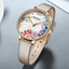 Montre Élégante pour Femme avec Motifs de Découpage Floral