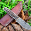 Premium Custom Raindrop Damascus Steel Skinning Knife - Korvel