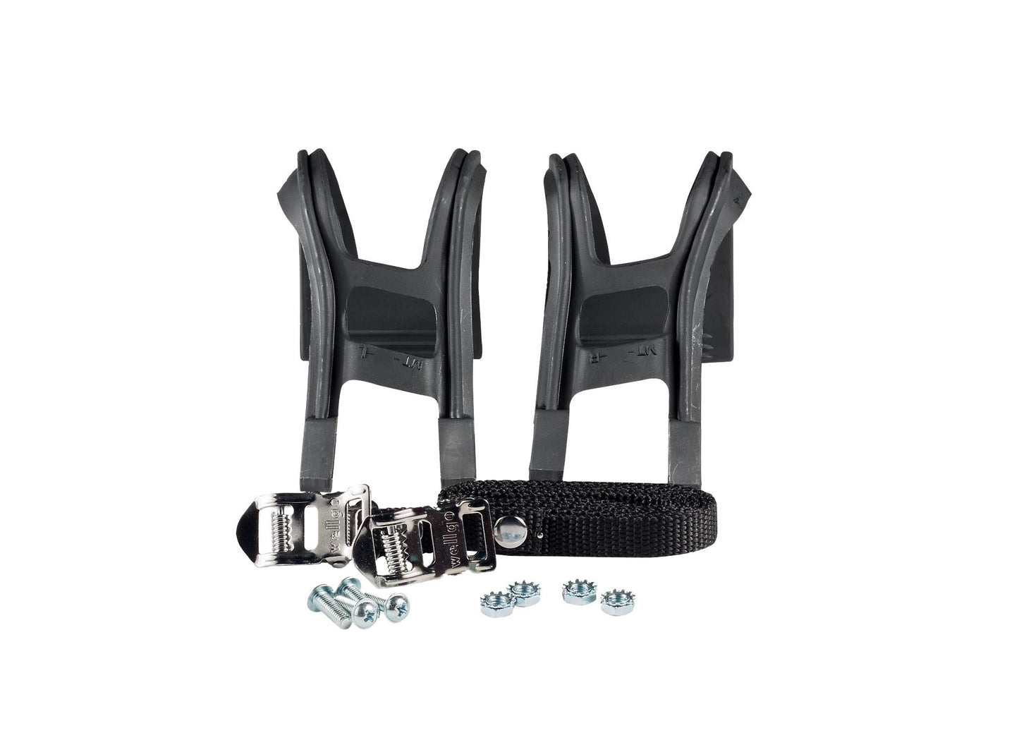 Ensemble de clips/straps/réflecteurs Wellgo Medium pour pédales