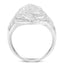Anillo de triple halo de clúster marquise de diamantes en plata esterlina .925 - Talla 6