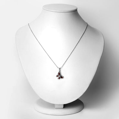 Pendentif en argent sterling .925 avec grenat véritable de 0,80 carat