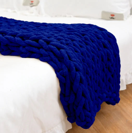 Luxurious Chunky Knitted Blanket