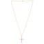 14k Yellow Gold Pearl Cross Pendant