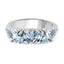 Bague en argent sterling avec topaze bleue véritable de 2,50 carats