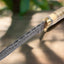 Artisan Bowie Knife - Handcrafted Damascus Steel with Bone Handle & Brass Accents - Korvel