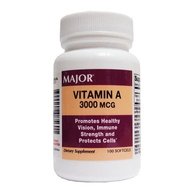 Premium Vitamin A Soluble Capsules - 100 Count