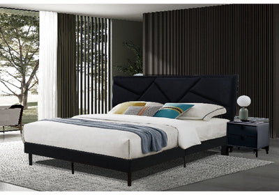 02 Q Black Platform Bed