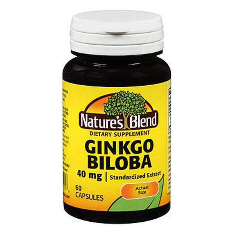 Extrait de Ginkgo Biloba Nature's Blend – 40 mg (60 capsules)