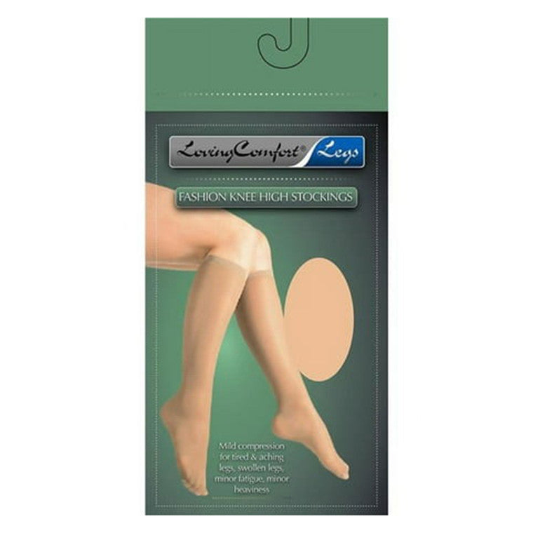 Medias Transparentes hasta la Rodilla Loving Comfort - Beige Mediano