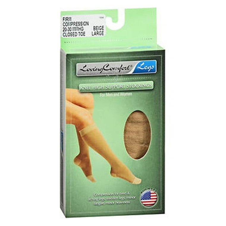 Medias Transparentes hasta la Rodilla Loving Comfort para Mujeres - Beige Grande