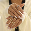Anillo de Acero Inoxidable Estilo Palacio Frío para Mujeres