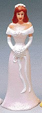 Bridesmaid Figurines - Pink Dress - 4.5" Tall, 12 Count