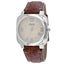 Coach Men's Brown Leather Silver Quartz Watch