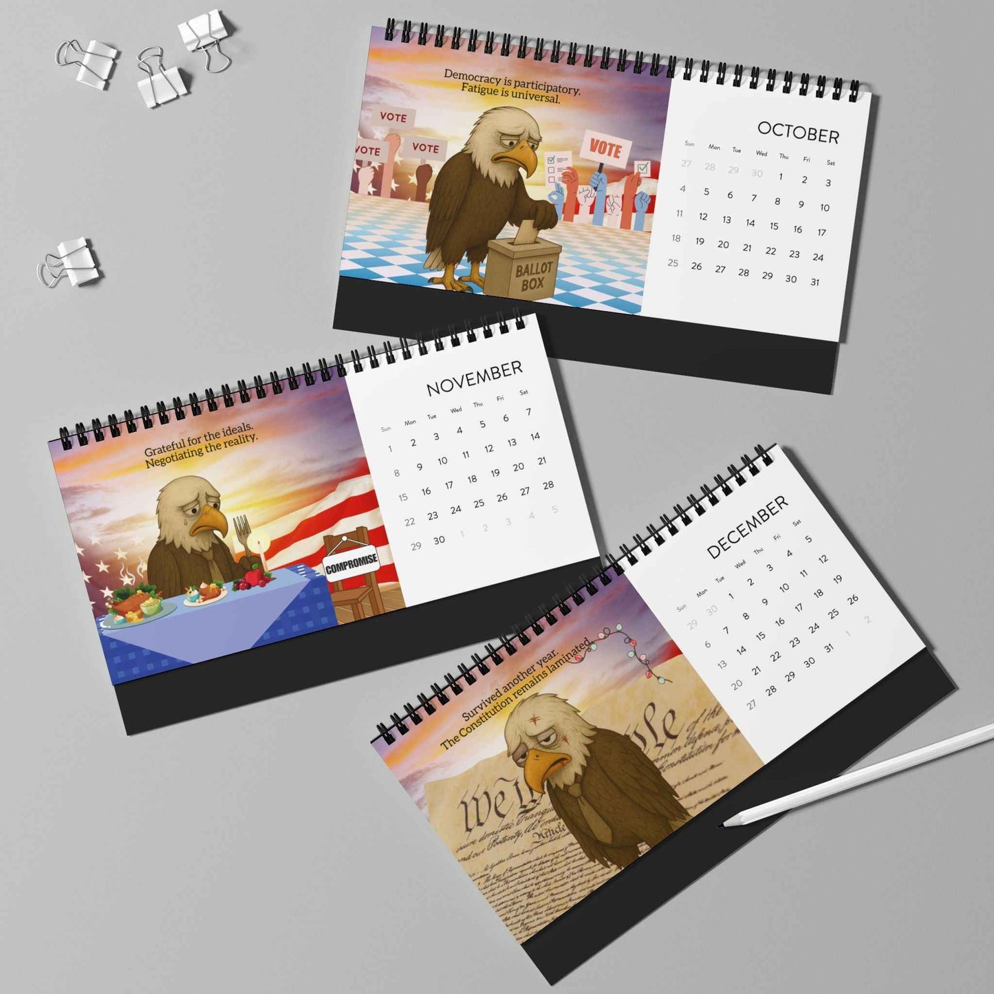 E Pluribus … Sigh: A Bald Eagle’s Year of American Fatigue Calendar