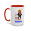 Taza de café de acento vibrante