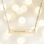 Engraved Freedom Cutout Heart Bar Necklace