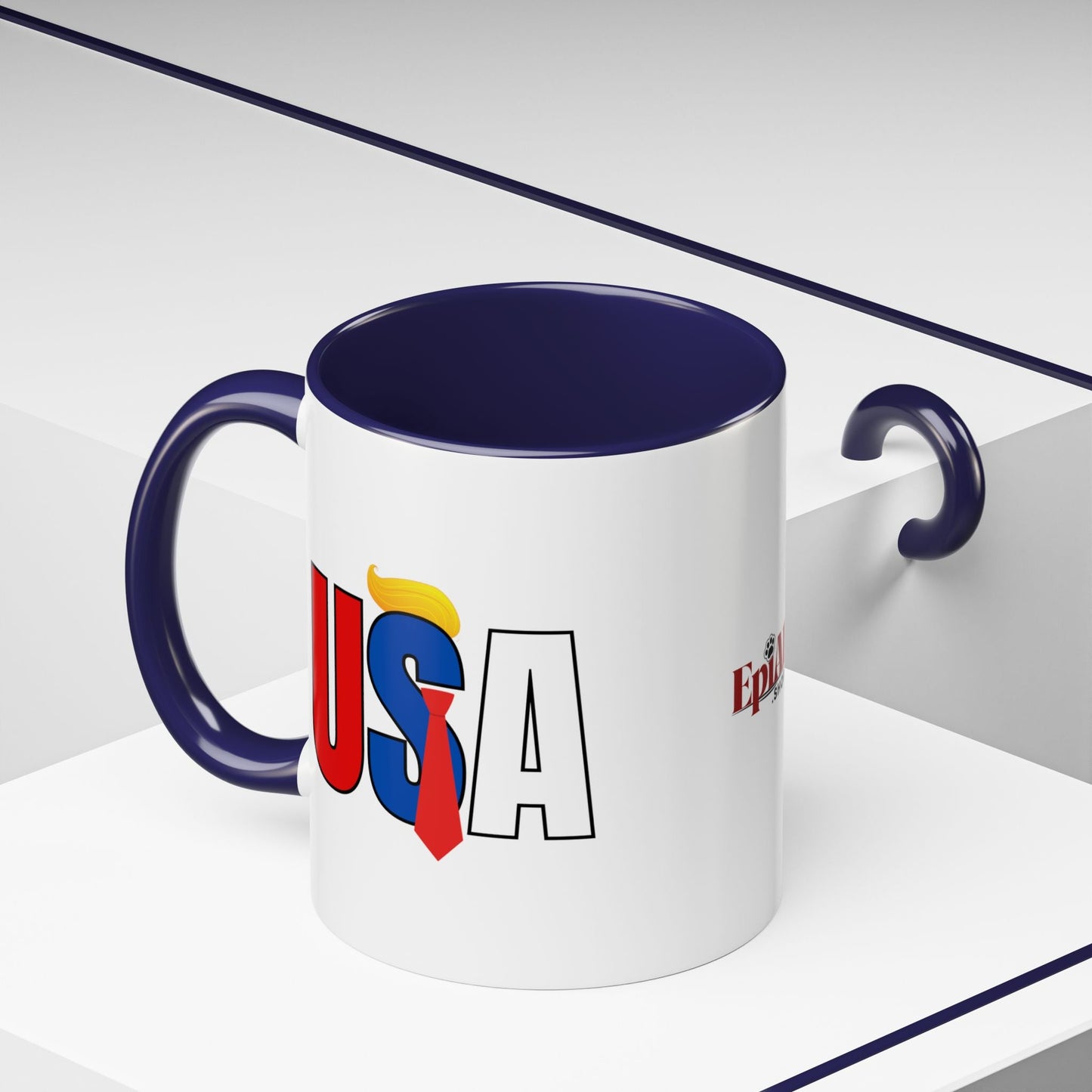 Taza de café con acento vibrante de EE. UU.