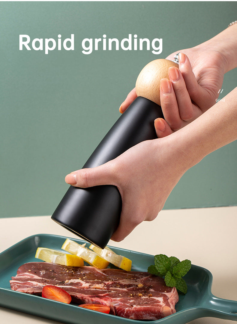 Kitchen Adjustable Coarseness Wood Pepper Grinder Mill Wooden Manual Sea Ceramic Grinding Mechanism Salt Mill - Korvel