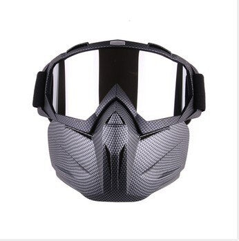 Men Women Ski Snowboard Snowmobile Goggles Snow Winter Windproof Skiing Glasses Motocross Sunglasses with Face Mask - Korvel