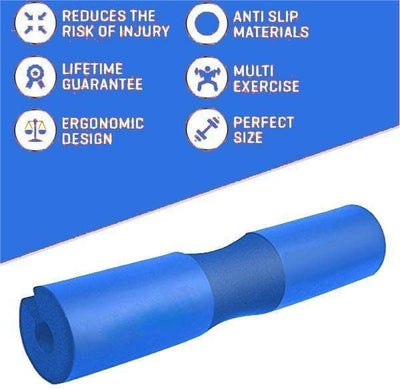 Strength Squat Pad Comfortable Barbell Sponge for Hip Squats and Lunges Blue barbell cushion - Korvel