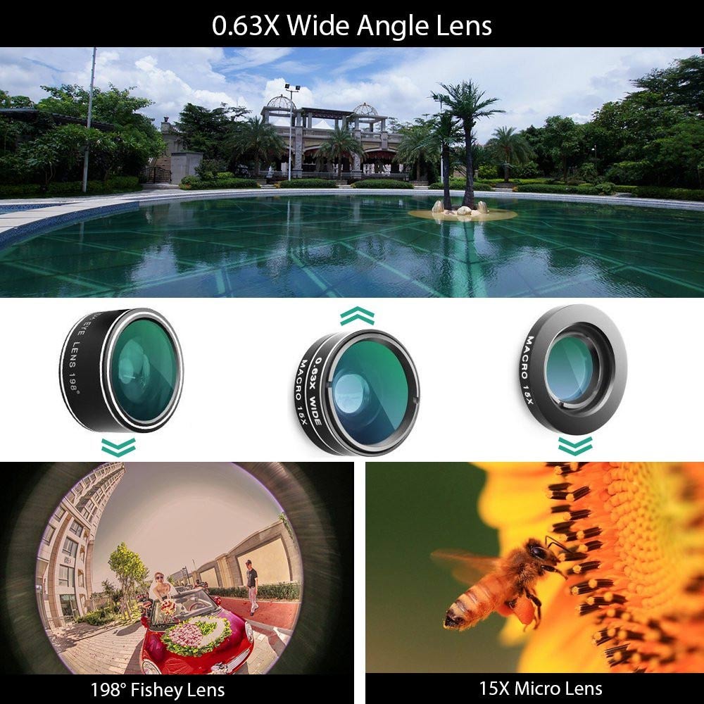 Premium Lens Kit Case for iPhone XS Max - Fisheye, Macro, Wide Angle