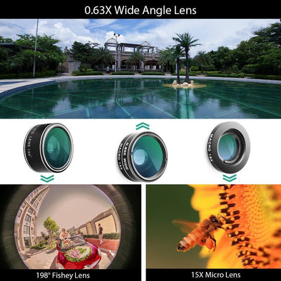 Premium Lens Kit Case for iPhone XS Max - Fisheye, Macro, Wide Angle