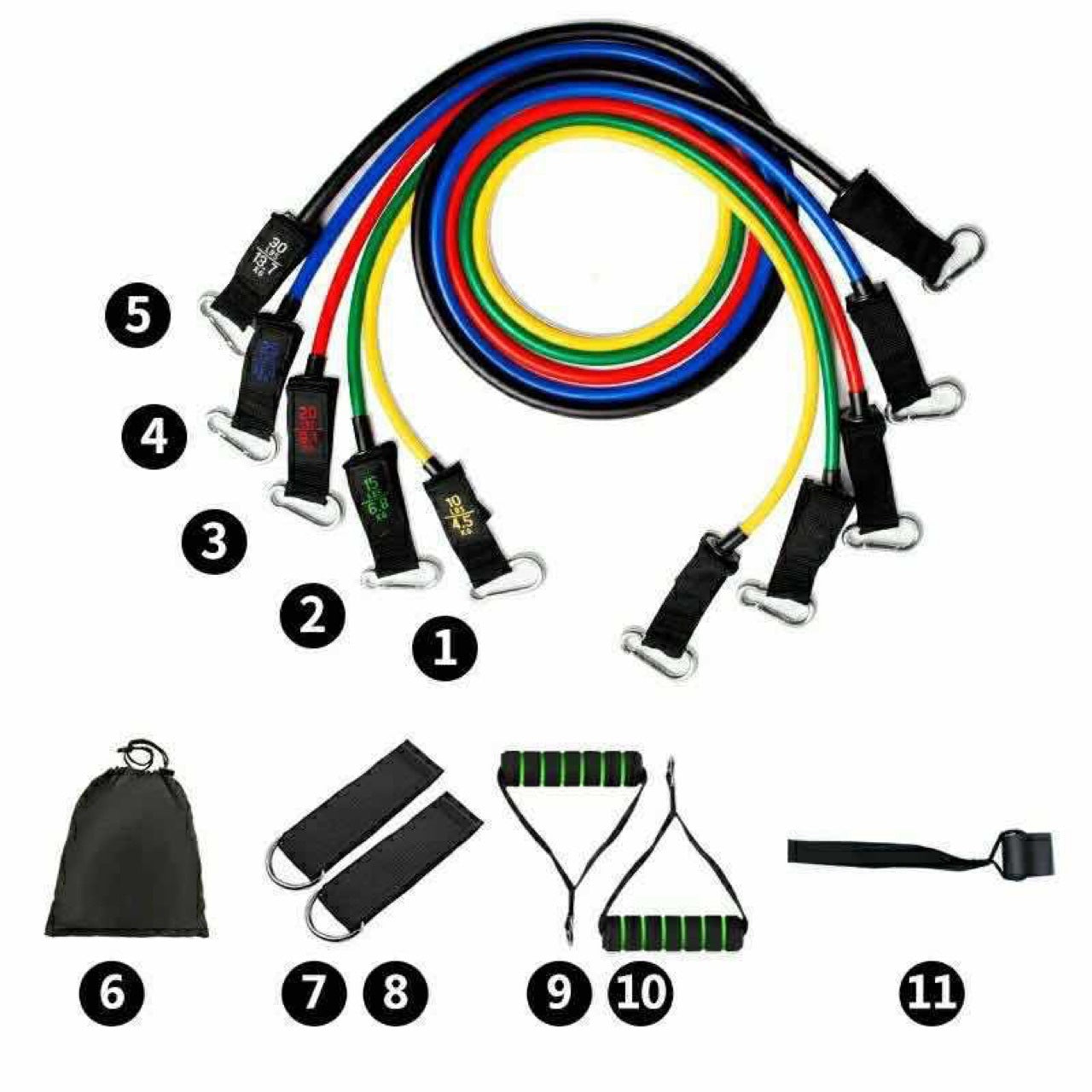 Versatile Latex Resistance Bands with Pull Rope System - Korvel