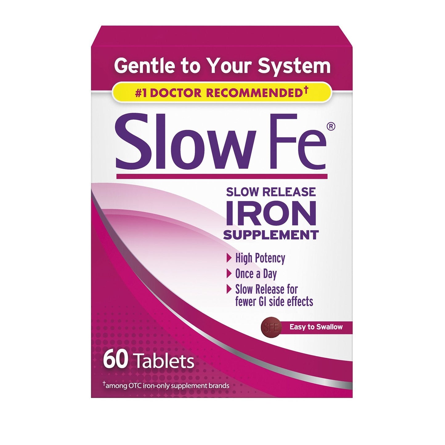 Comprimés de fer Slow Fe - Pack de 60
