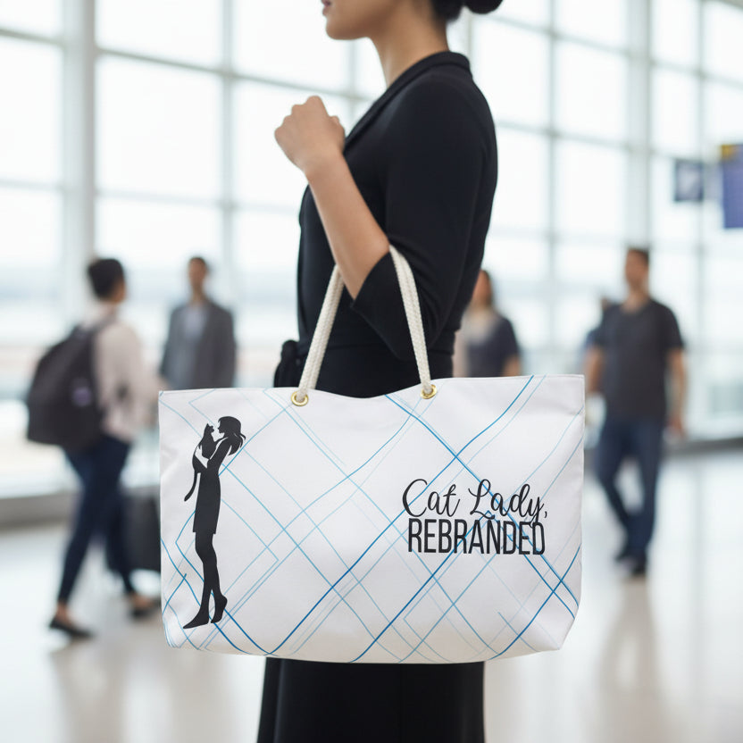 Cat Lady Rebranded Weekender Travel Tote