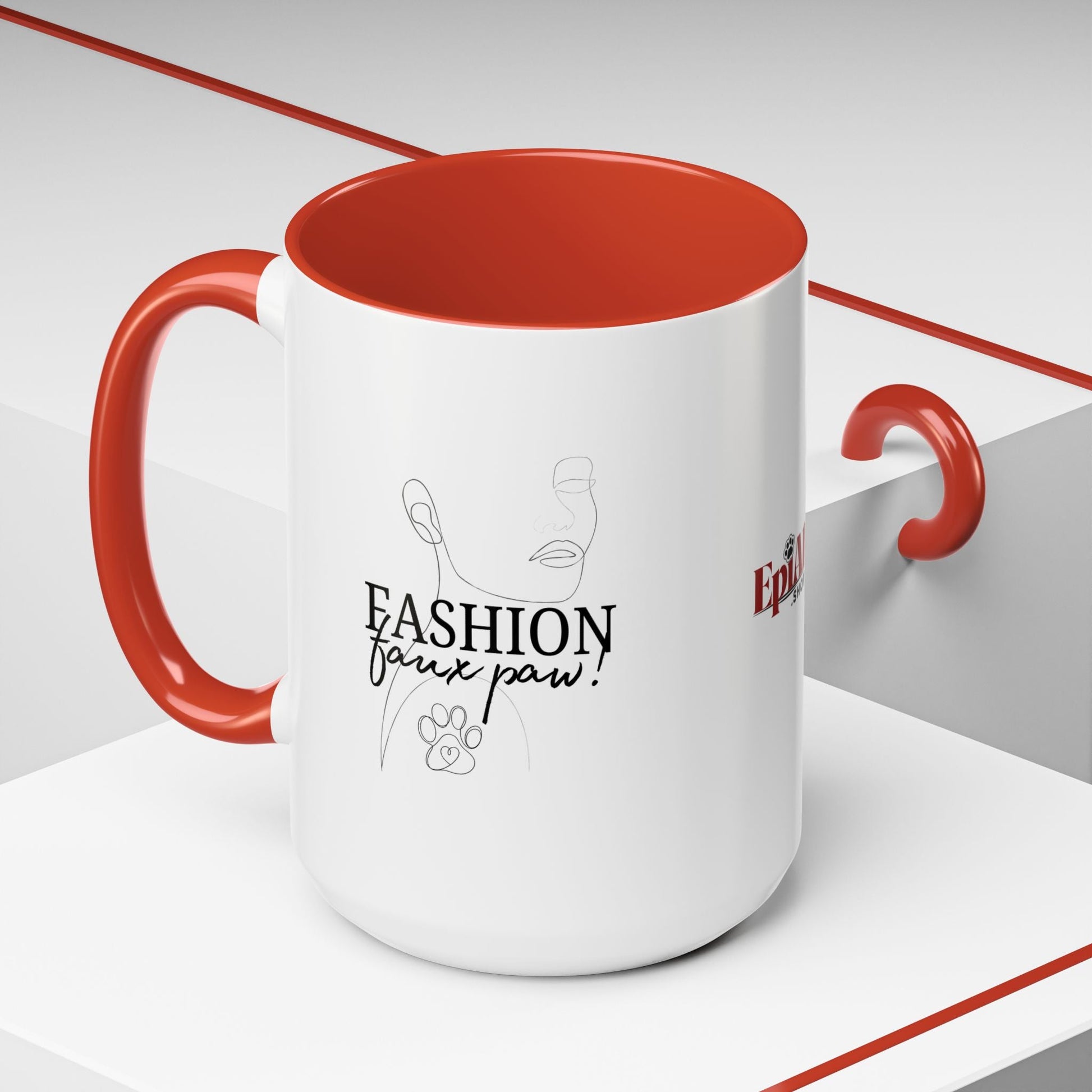 Stylish Faux Paw Accent Coffee Mug - Perfect for Your Brew (11oz & 15oz) - Korvel