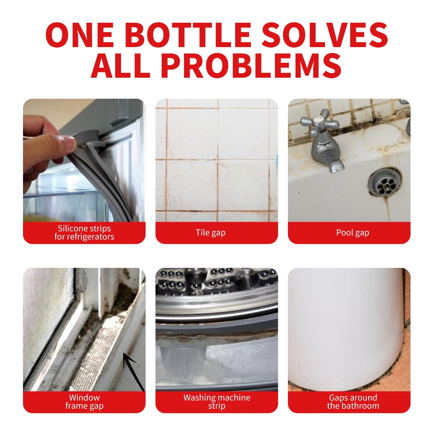 Mildew Remover Gel, Multi-Functional Mildew Remover Wall Tile Crevices Refrigerator Washing Machine Rubber Ring Cleaner - Korvel