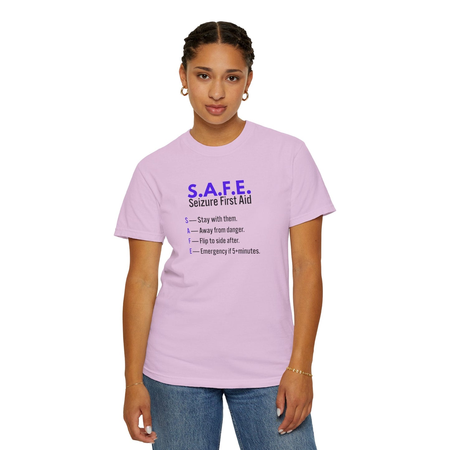 S.A.F.E. Seizure First Aid T-Shirt – Epilepsy Awareness Tee
