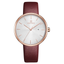 Montre de Luxe pour Femme avec Bracelet en Cuir et Boîtier en Acier
