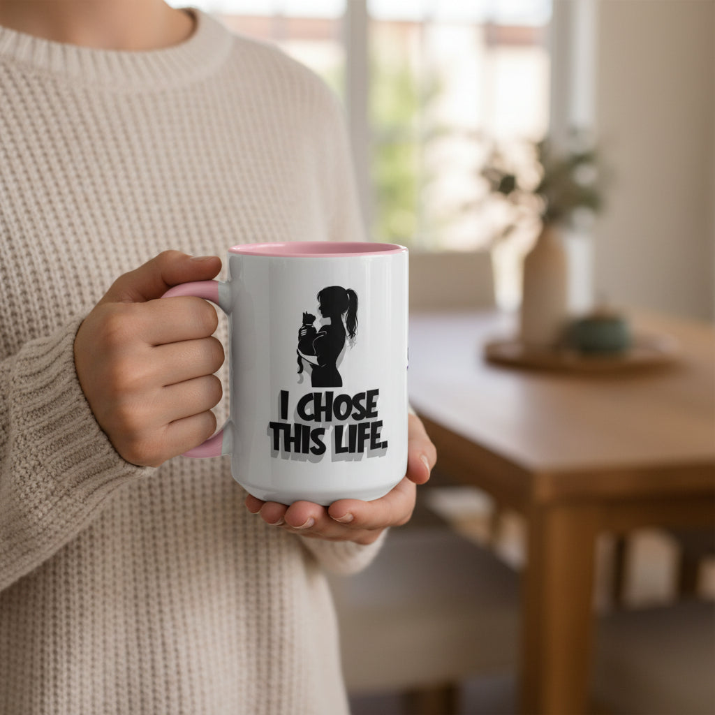 J'ai Choisi Cette Vie Tasse de Femme Amoureuse des Chats | Tasse à Café Sassy