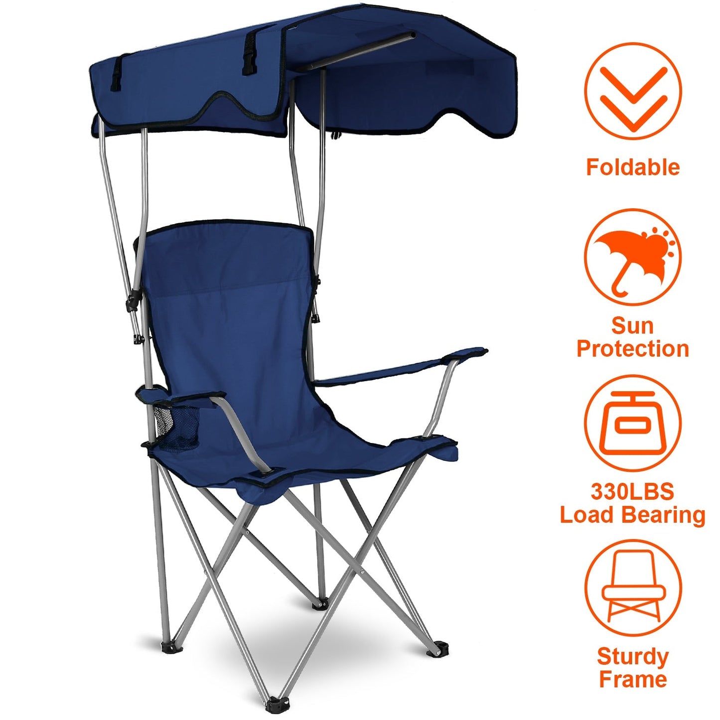 Silla de Playa Plegable GBruno con Dosel
