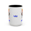 Taza de café de acento vibrante