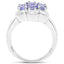 1.19 Carat Genuine Tanzanite .925 Sterling Silver Ring