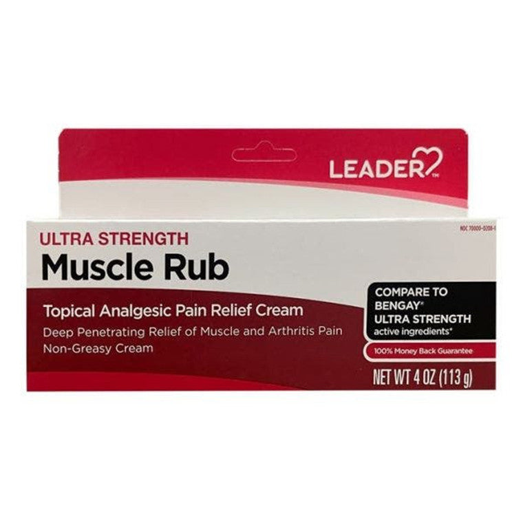 Crema Ultra Fuerte para Músculos Leader 4 Oz