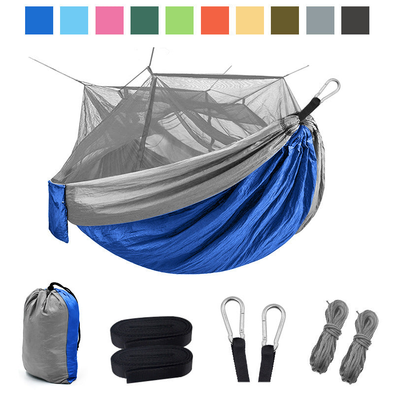 Hamaca de Camping Exterior Premium con Red Antimosquitos
