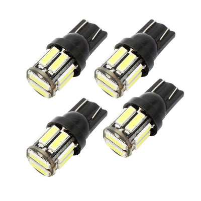 4Pcs W5W 10-7020 SMD Car T10 LED 194 168 Wedge Replacement Reverse Instrument Panel Lamp White Blue Bulbs For Clearance Lights - Korvel
