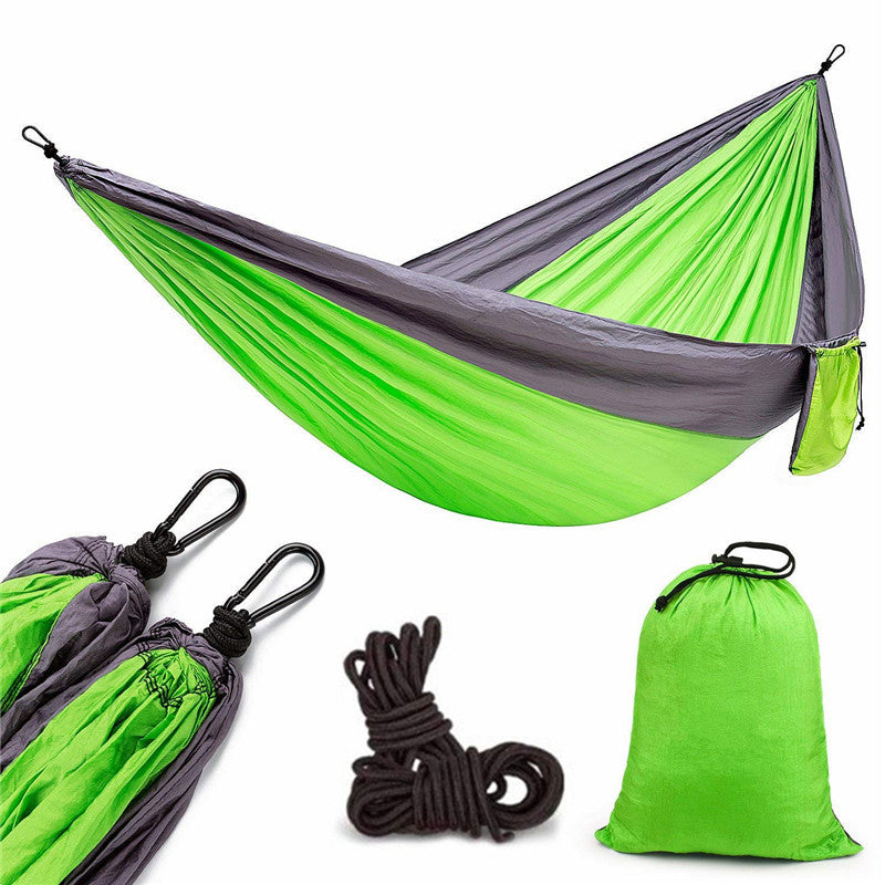 Portable Double Hammock - Durable Nylon for Outdoor Relaxation