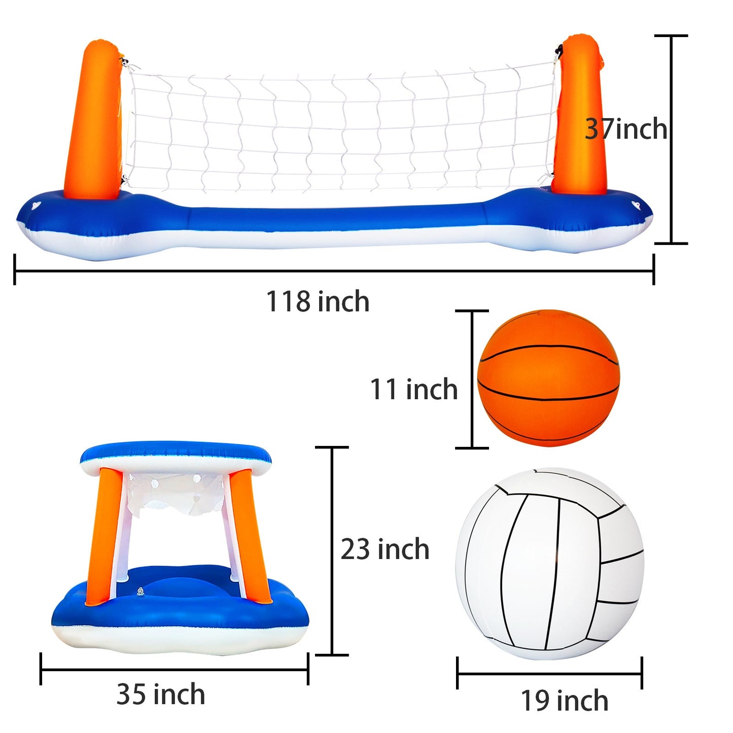 Inflatable Water Volleyball Rack for Pool and Beach Fun